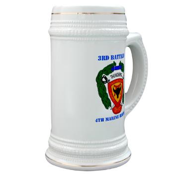 3B4M - M01 - 03 - 3rd Battalion 4th Marines with Text - Stein - Click Image to Close